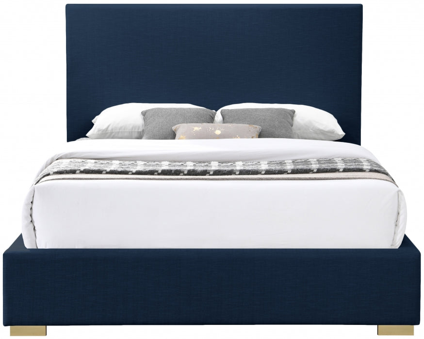 Crosby Linen Textured King Bed Blue - CrosbyNavy-K