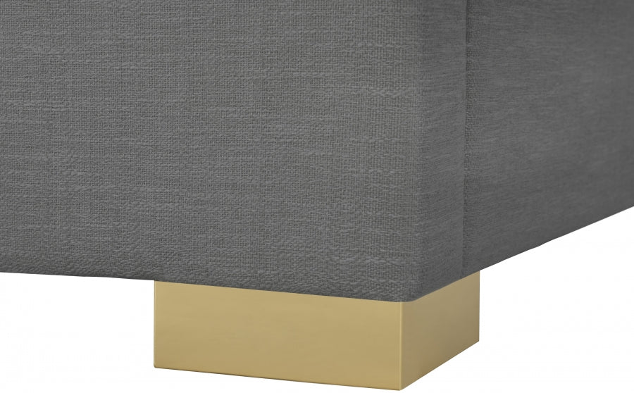 Crosby Linen Textured King Bed Grey - CrosbyGrey-K