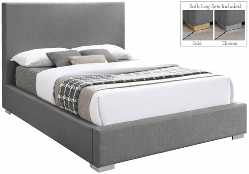 Crosby Linen Textured King Bed Grey - CrosbyGrey-K