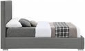 Crosby Linen Textured Queen Bed Grey - CrosbyGrey-Q