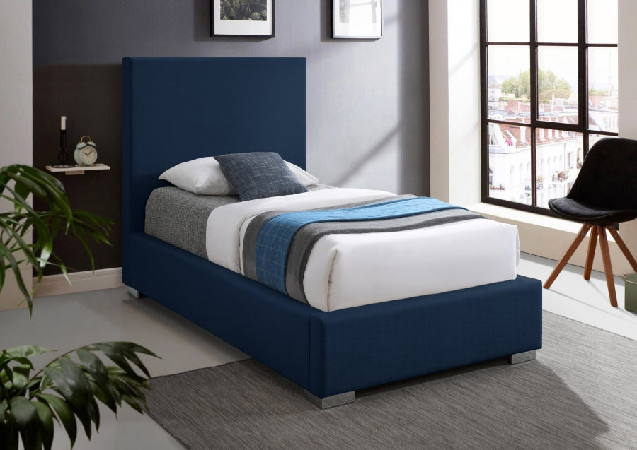 Crosby Linen Textured Twin Bed Blue - CrosbyNavy-T