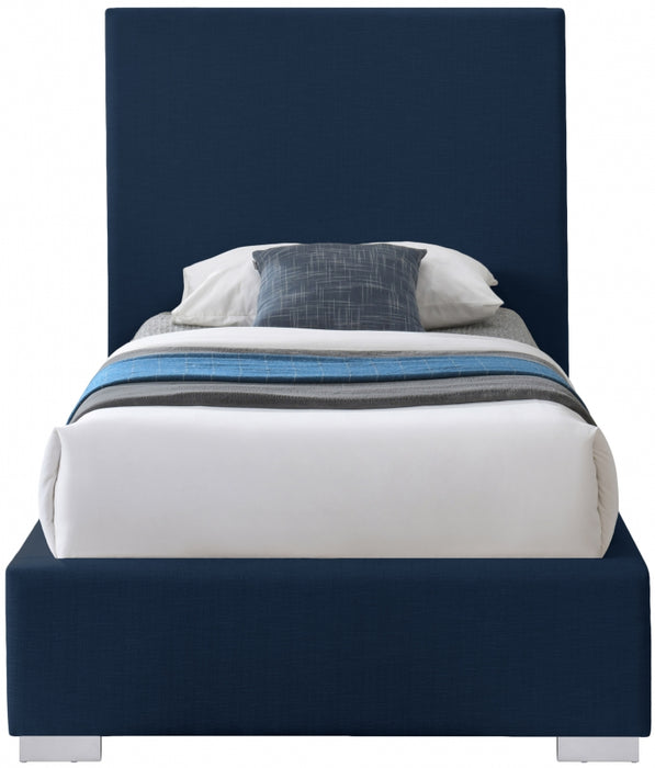 Crosby Linen Textured Twin Bed Blue - CrosbyNavy-T