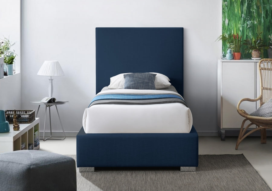 Crosby Linen Textured Twin Bed Blue - CrosbyNavy-T