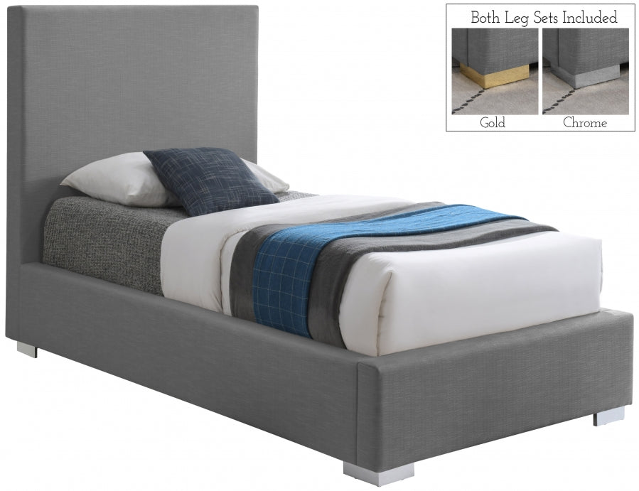 Crosby Linen Textured Twin Bed Grey - CrosbyGrey-T