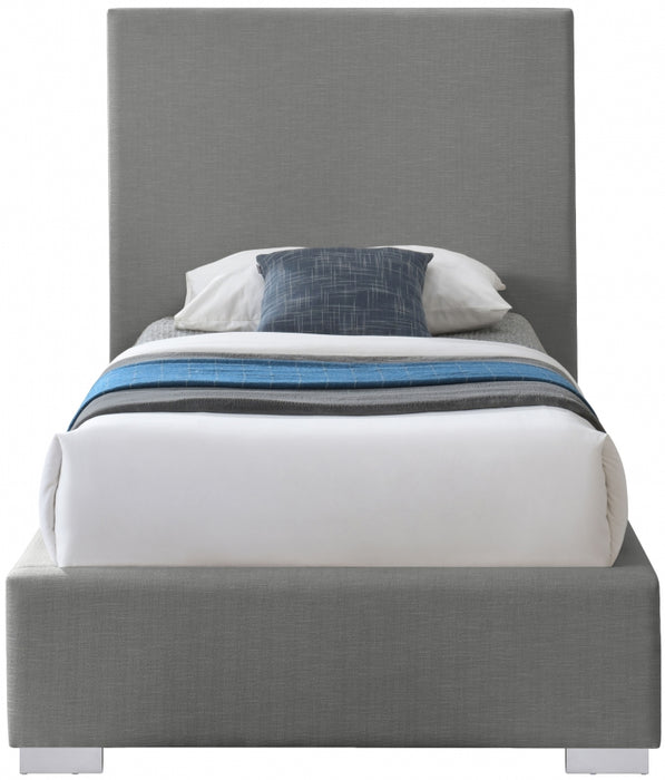 Crosby Linen Textured Twin Bed Grey - CrosbyGrey-T