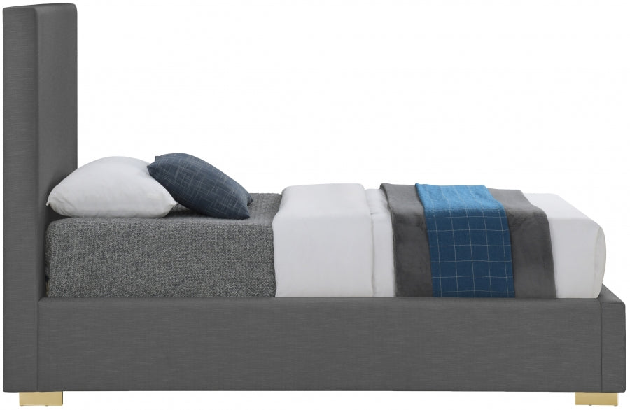 Crosby Linen Textured Twin Bed Grey - CrosbyGrey-T