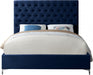 Cruz Velvet Full Bed Blue - CruzNavy-F