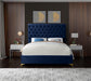 Cruz Velvet Full Bed Blue - CruzNavy-F