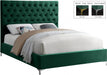 Cruz Velvet Full Bed Green - CruzGreen-F