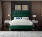 Cruz Velvet Full Bed Green - CruzGreen-F