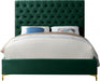 Cruz Velvet King Bed Green - CruzGreen-K