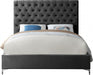 Cruz Velvet Queen Bed Grey - CruzGrey-Q