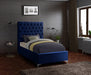 Cruz Velvet Twin Bed Blue - CruzNavy-T