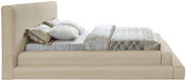 Dane Teddy Fabric Full Bed (3 Boxes) Beige - DaneBeige-F