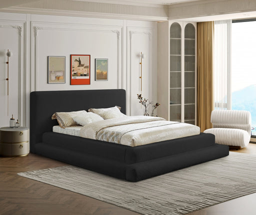 Dane Teddy Fabric Full Bed (3 Boxes) Black - DaneBlack-F