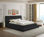 Dane Teddy Fabric Full Bed (3 Boxes) Black - DaneBlack-F