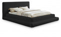 Dane Teddy Fabric Full Bed (3 Boxes) Black - DaneBlack-F