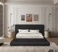 Dane Teddy Fabric Full Bed (3 Boxes) Black - DaneBlack-F