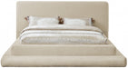 Dane Teddy Fabric King Bed (3 Boxes) Beige - DaneBeige-K