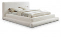 Dane Teddy Fabric King Bed (3 Boxes) Cream - DaneCream-K