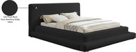 Dane Teddy Fabric Queen Bed (3 Boxes) Black - DaneBlack-Q