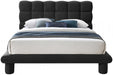 Deco Boucle Fabric Full Bed (3 Boxes) Black - DecoBlack-F