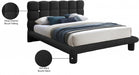 Deco Boucle Fabric King Bed (3 Boxes) Black - DecoBlack-K