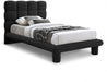 Deco Boucle Fabric Twin Bed (3 Boxes) Black - DecoBlack-T