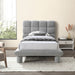 Deco Boucle Fabric Twin Bed (3 Boxes) Grey - DecoGrey-T