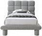 Deco Boucle Fabric Twin Bed (3 Boxes) Grey - DecoGrey-T