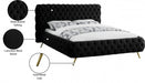 Delano Velvet King Bed Black - DelanoBlack-K