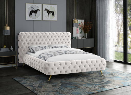 Delano Velvet King Bed Cream - DelanoCream-K