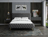 Delano Velvet King Bed Grey - DelanoGrey-K