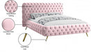 Delano Velvet Queen Bed Pink - DelanoPink-Q