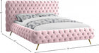 Delano Velvet Queen Bed Pink - DelanoPink-Q