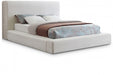 Devin Linen Textured Fabric Full Bed Cream - DevinCream-F