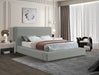 Devin Linen Textured Fabric Full Bed Grey - DevinGrey-F