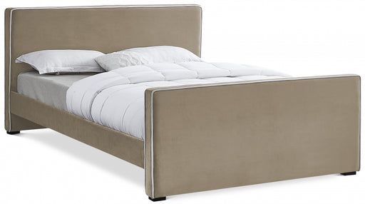 Dillard Velvet Full Bed Beige - DillardBeige-F