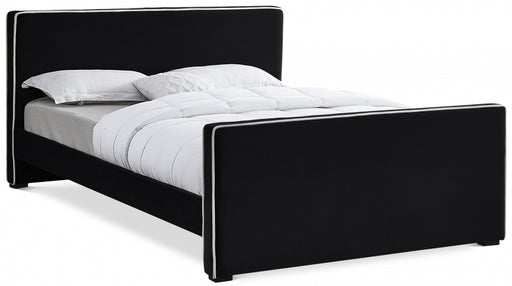 Dillard Velvet Full Bed Black - DillardBlack-F