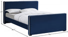 Dillard Velvet King Bed Blue - DillardNavy-K