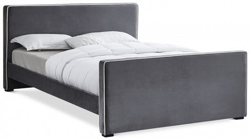 Dillard Velvet King Bed Grey - DillardGrey-K