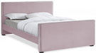 Dillard Velvet Queen Bed Pink - DillardPink-Q