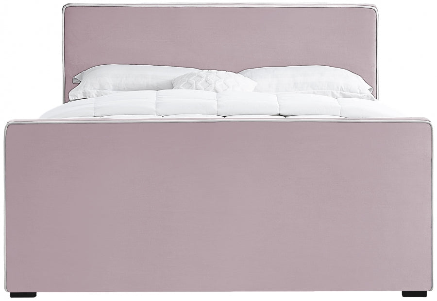 Dillard Velvet Queen Bed Pink - DillardPink-Q