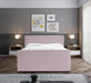 Dillard Velvet Queen Bed Pink - DillardPink-Q