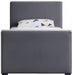 Dillard Velvet Twin Bed Grey - DillardGrey-T