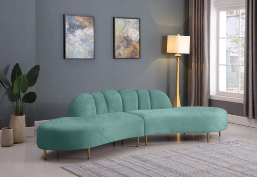 Divine Velvet 2pc. Sectional Green - 618Mint-Sectional