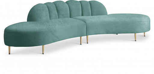 Divine Velvet 2pc. Sectional Green - 618Mint-Sectional