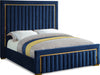 Dolce Velvet Queen King Bed (3 Boxes) Blue - DolceNavy-K