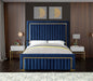 Dolce Velvet Queen King Bed (3 Boxes) Blue - DolceNavy-K