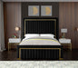 Dolce Velvet Queen Queen Bed (3 Boxes) Black - DolceBlack-Q